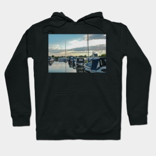 Boats moored up in Thurne Dyke Hoodie
